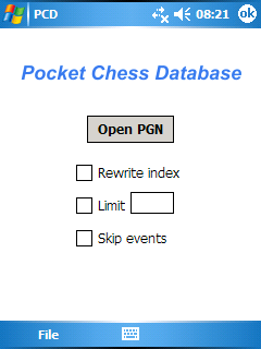 Open PGN Screen